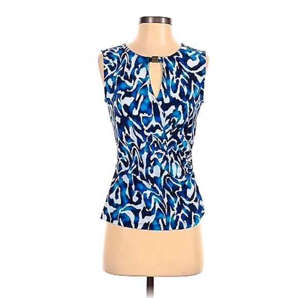 🌟 Jones New York Blue Sleeveless Top - Picture 1 of 2